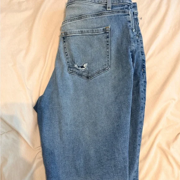 Lane Bryant Light Blue Distressed Boyfriend Jeans - Picture 3 of 4